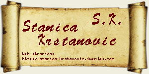 Stanica Krstanović vizit kartica